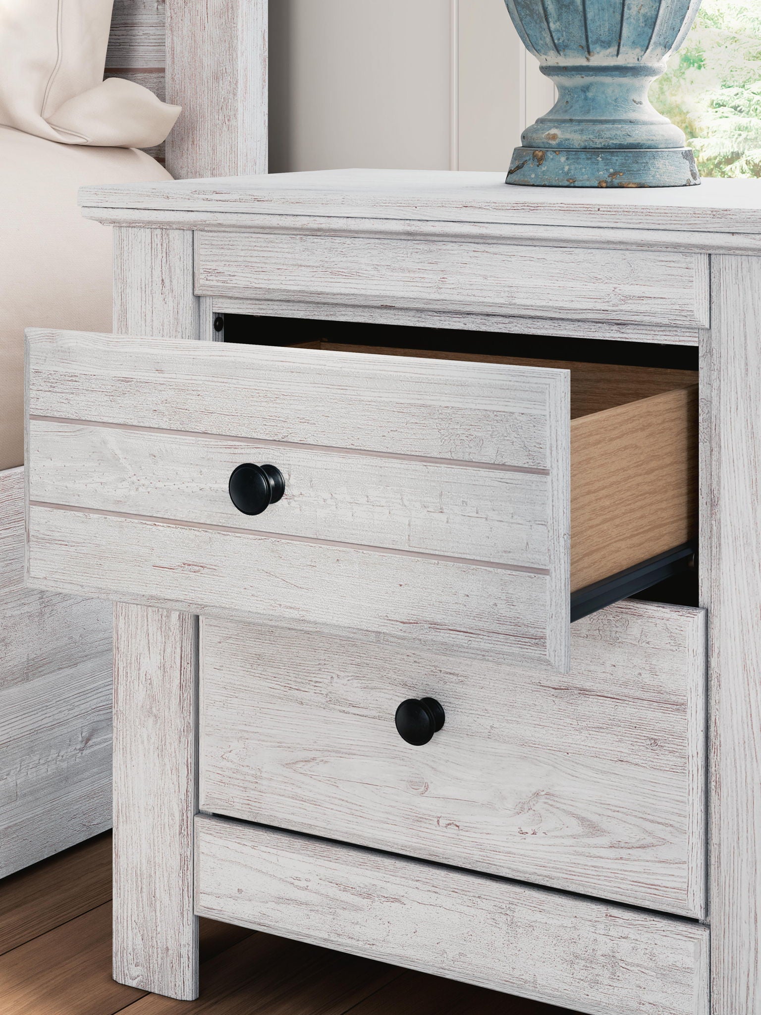 Makidern - Two Drawer Night Stand - Hornell Furniture Outlet