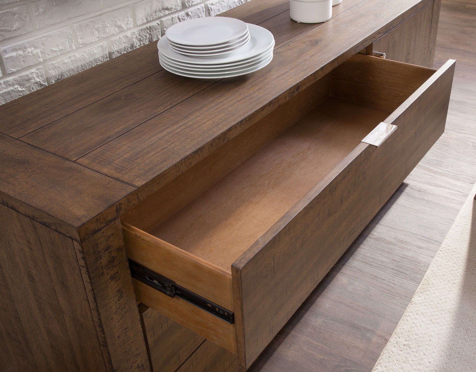 Garland - Server - Dark Brown - Hornell Furniture Outlet