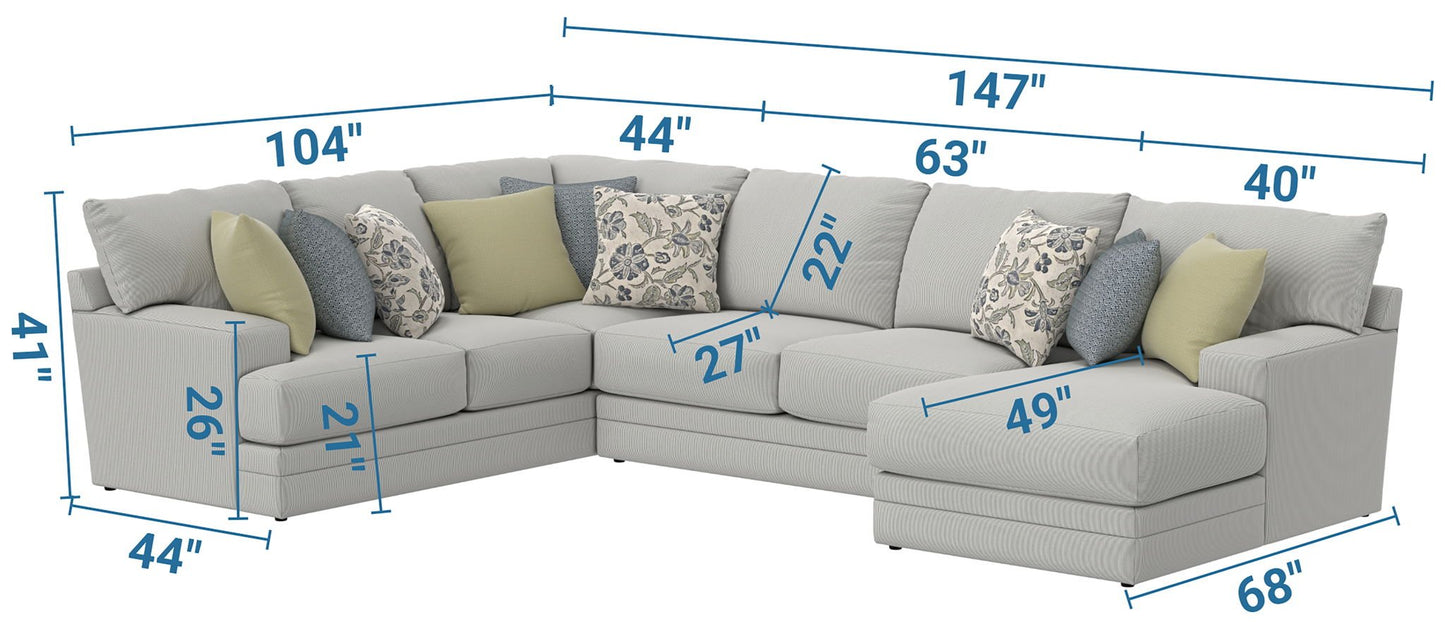 Stockbridge - Sectional With Comfort Coil Seating And 9 Accent Pillows Included - Hornell Furniture Outlet