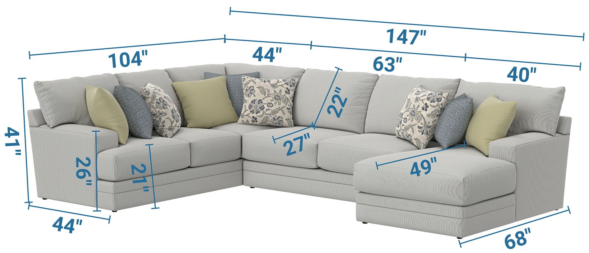 Stockbridge - Sectional With Comfort Coil Seating And 9 Accent Pillows Included - Hornell Furniture Outlet