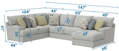 Stockbridge - Sectional With Comfort Coil Seating And 9 Accent Pillows Included - Hornell Furniture Outlet
