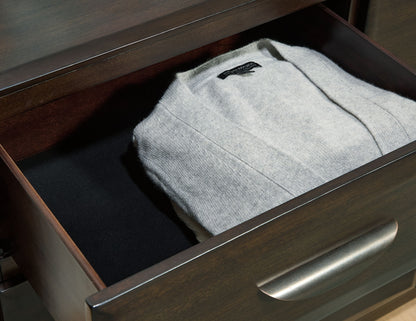 Vanmore - Dark Brown - Dresser And Mirror - Hornell Furniture Outlet