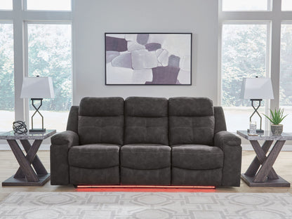 Brysonview - Reclining Sofa - Charcoal - Hornell Furniture Outlet