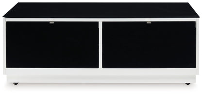 Gardoni - White / Black - Rectangular Cocktail Table - Hornell Furniture Outlet