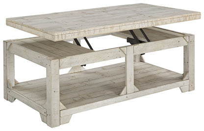 Fregine - Whitewash - Lift Top Cocktail Table - Hornell Furniture Outlet