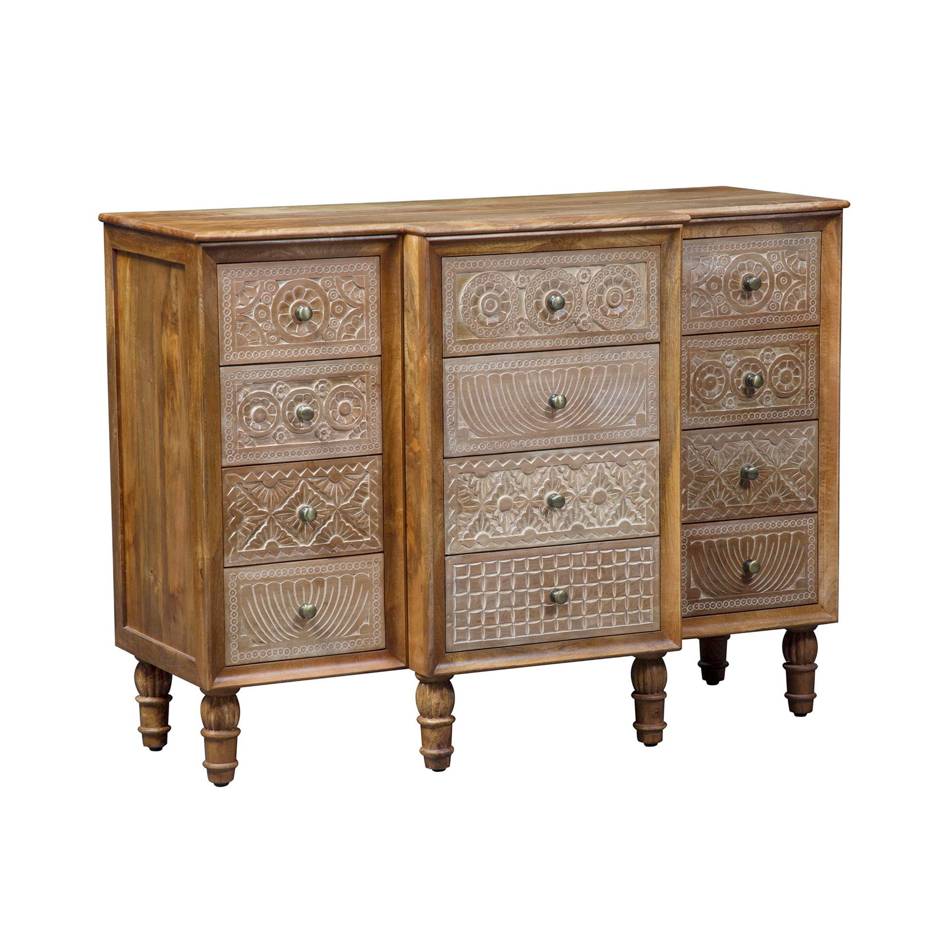 Montrose - 12 Drawer Accent Cabinet - Light Brown - Hornell Furniture Outlet