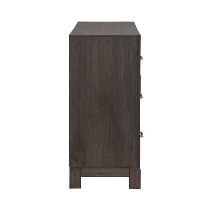 Modern Edge - 2 Door 6 Drawer Dresser - Brown - Hornell Furniture Outlet