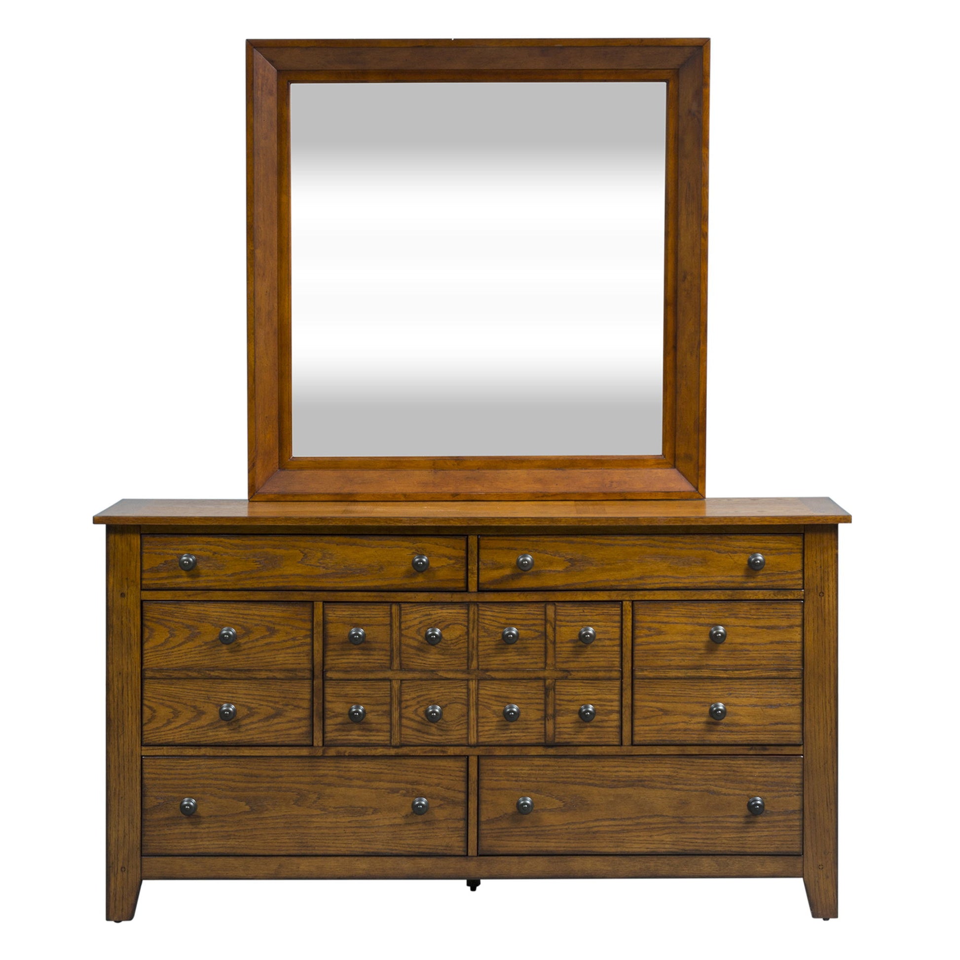 Grandpas Cabin - Dresser & Mirror - Light Brown - Hornell Furniture Outlet