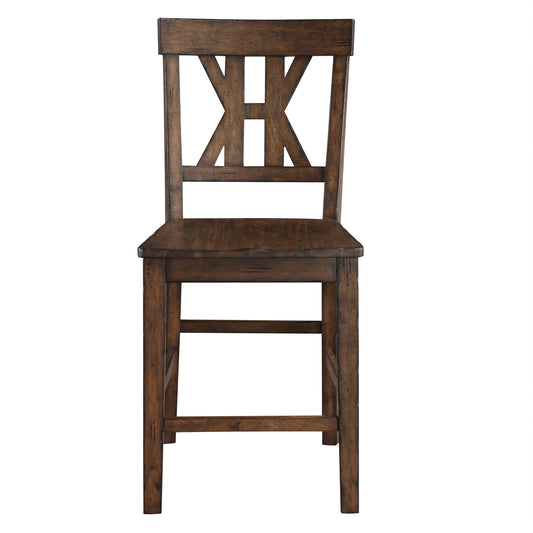 Auburn - Counter Stool (Set of 2) - Dark Brown - Hornell Furniture Outlet