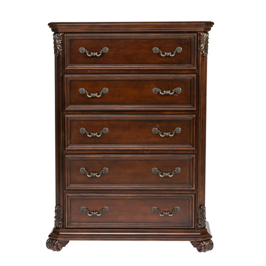 Messina Estates - 5 Drawer Chest - Dark Brown - Hornell Furniture Outlet