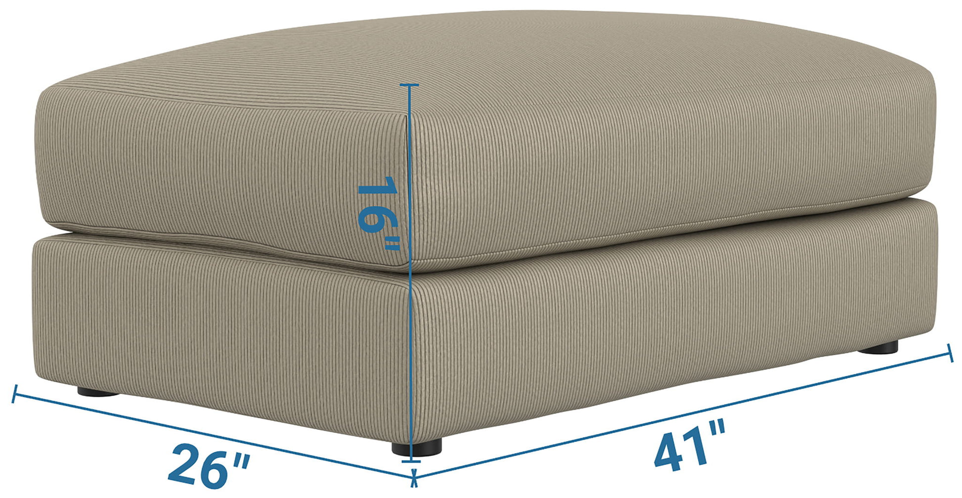 Ezra - Ottoman - Twine - Hornell Furniture Outlet