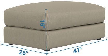 Ezra - Ottoman - Twine - Hornell Furniture Outlet