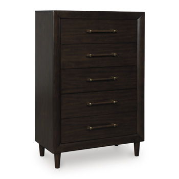 Mallenette - Merlot - Five Drawer Chest - Hornell Furniture Outlet