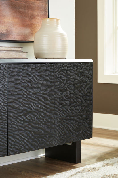 Farrelmore - Black - Accent Cabinet - Hornell Furniture Outlet