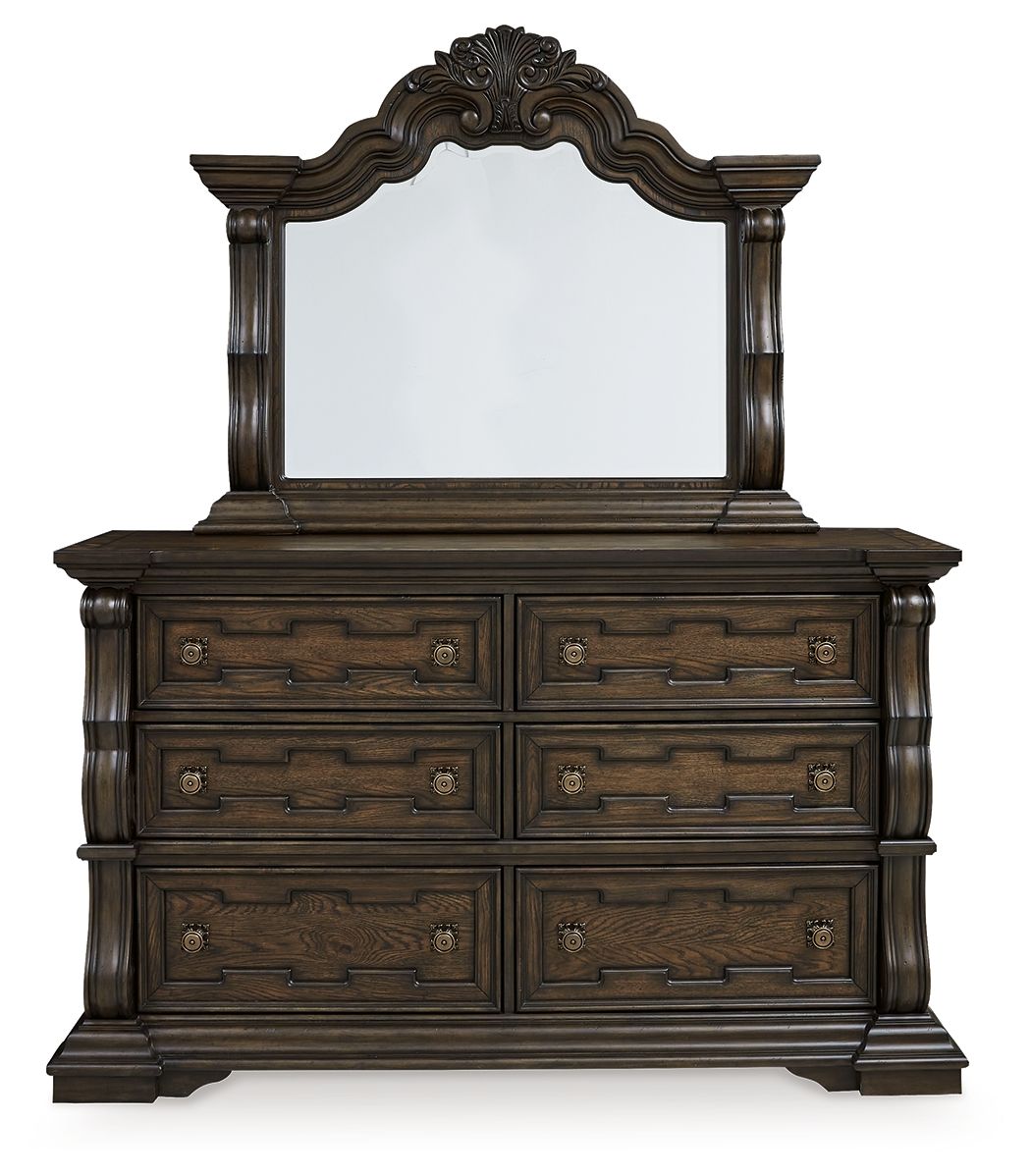 Maylee - Dark Brown - Dresser And Mirror - Hornell Furniture Outlet