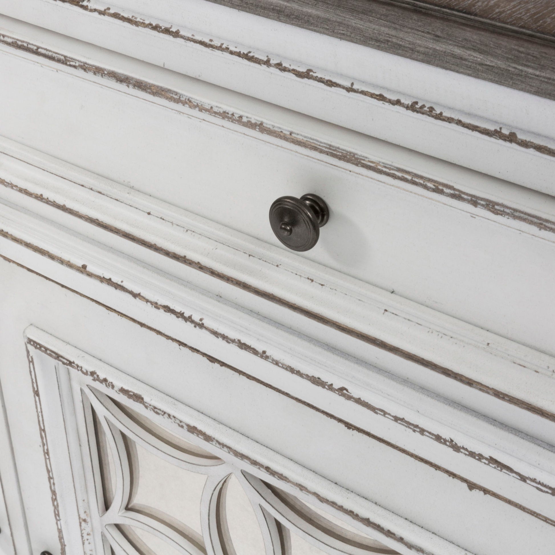 Magnolia Manor - Hutch & Buffet - White - Hornell Furniture Outlet