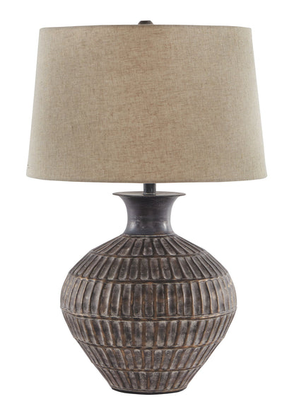 Magan - Antique Bronze Finish - Metal Table Lamp - Hornell Furniture Outlet