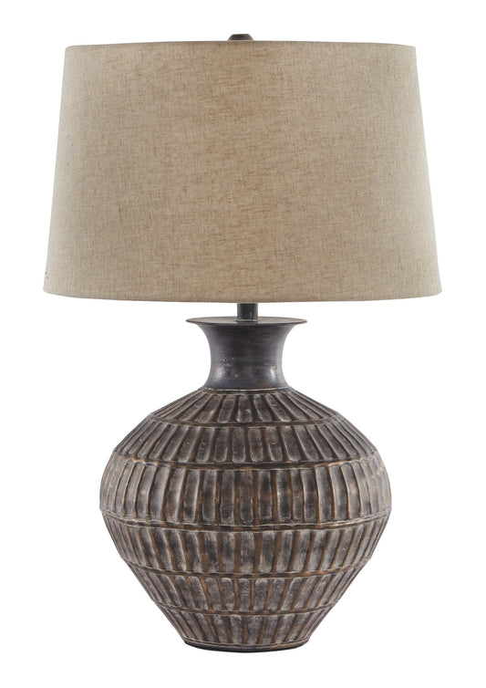 Magan - Antique Bronze Finish - Metal Table Lamp - Hornell Furniture Outlet