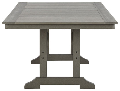 Visola - Gray - RECT Dining Table w/Umb OPT - Hornell Furniture Outlet