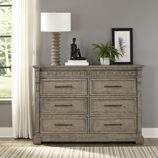 Town & Country - 8 Drawer Dresser - Medium Brown - Hornell Furniture Outlet