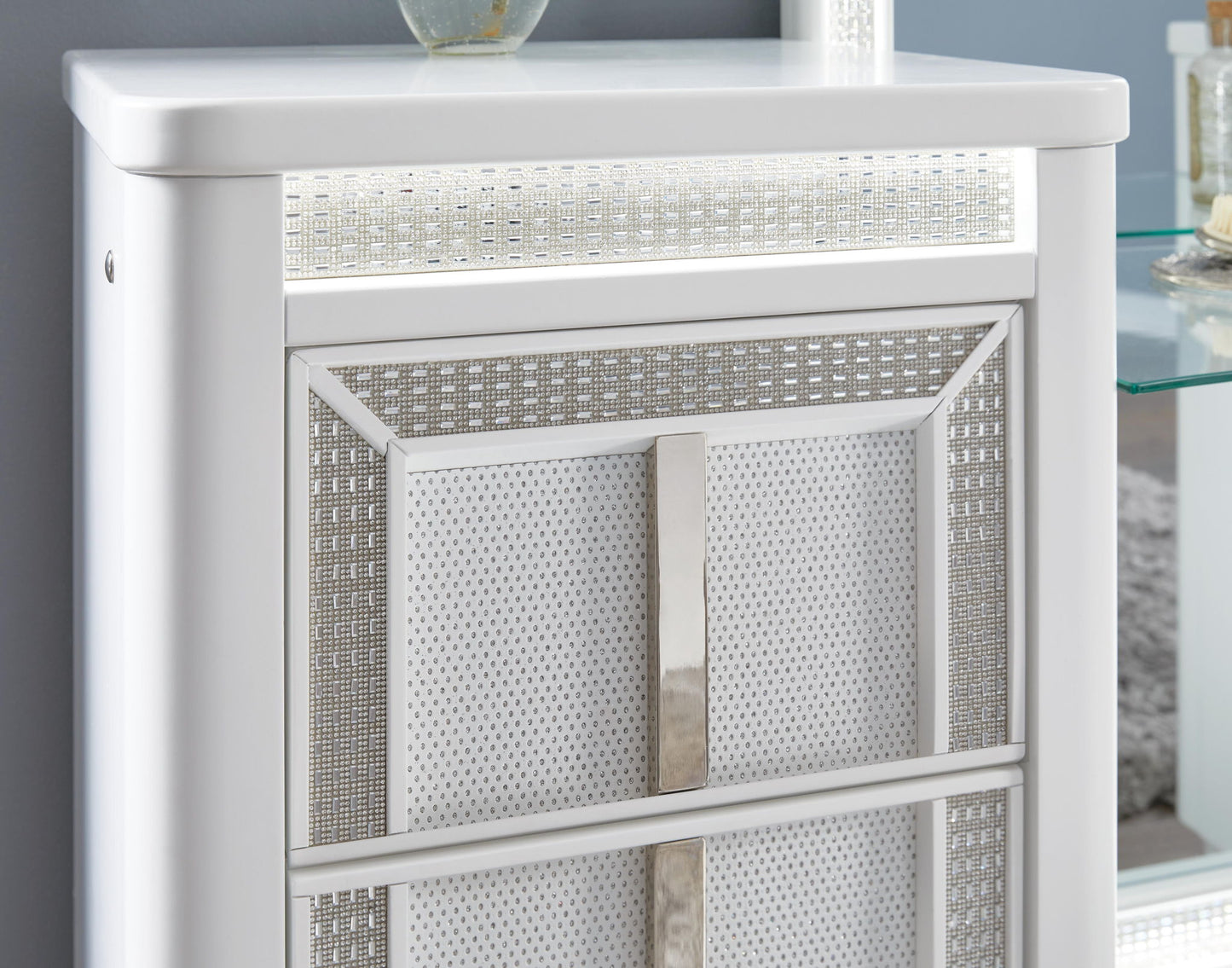 Chalanna - Vanity With Mirror - White - Hornell Furniture Outlet