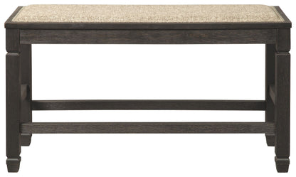 Tyler Creek - Antique Black - DBL Counter UPH Bench - Hornell Furniture Outlet