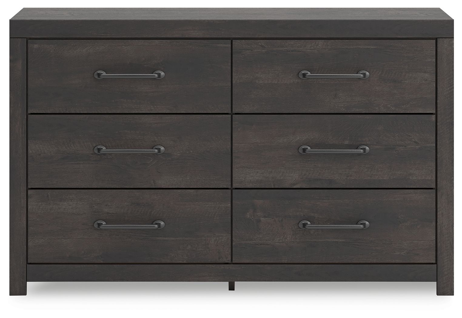 Hollivern - Dark Gray - Six Drawer Dresser - Hornell Furniture Outlet