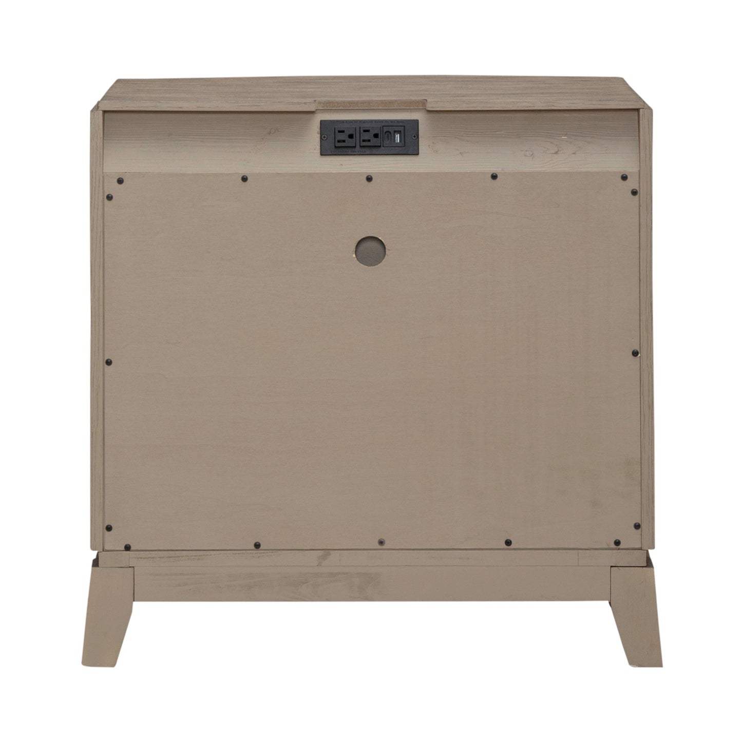 Avalon - Nightstand With Charging Station - Burnished Beige - Hornell Furniture Outlet