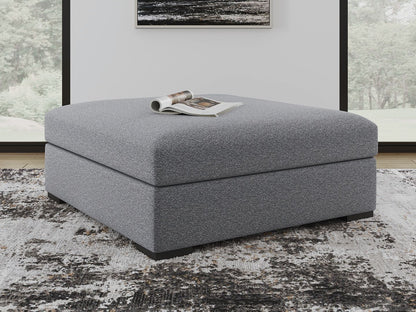 Bealton - Oversized Accent Ottoman - Salt And Pepper - Hornell Furniture Outlet