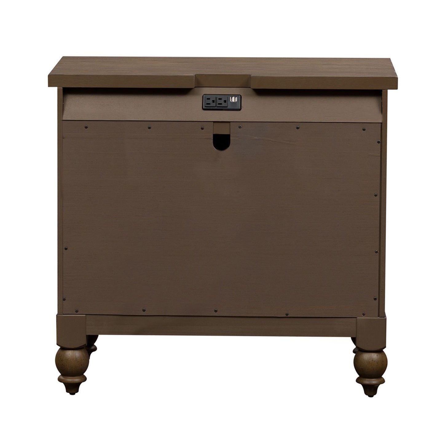 Americana Farmhouse - Bedside Chest With Charging Station - Hornell Furniture Outlet