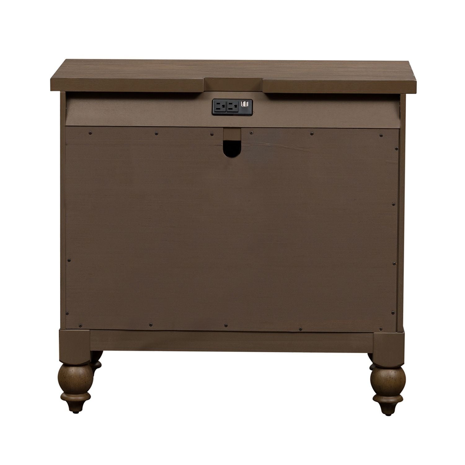 Americana Farmhouse - Bedside Chest With Charging Station - Hornell Furniture Outlet