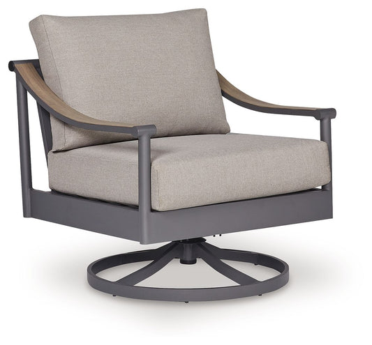Ocean Beach - Swivel Lounge With Cushion - Gray - Hornell Furniture Outlet