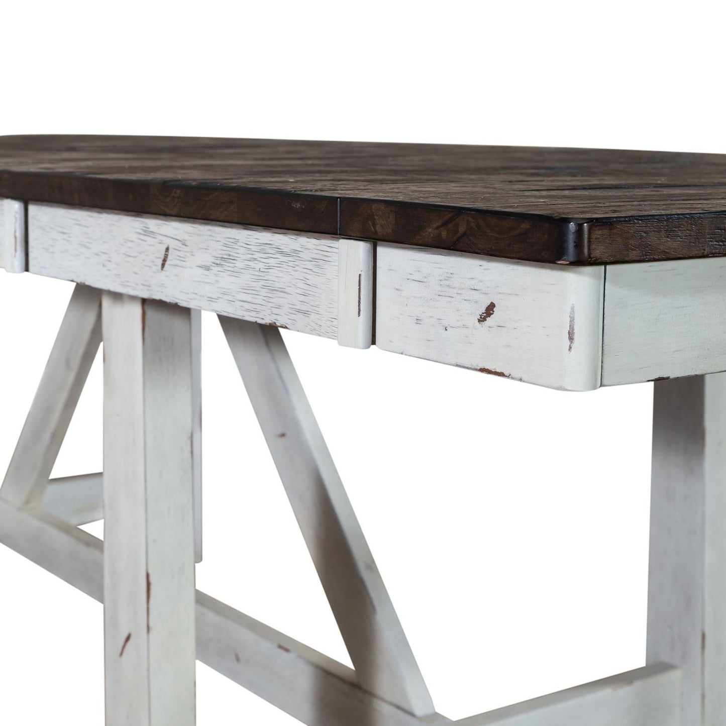Farmhouse - Trestle Table - White - Hornell Furniture Outlet