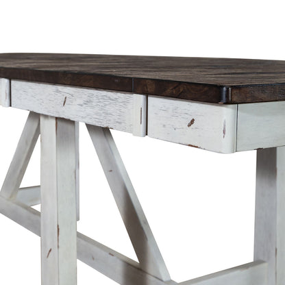 Farmhouse - Trestle Table - White - Hornell Furniture Outlet