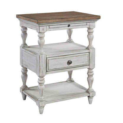 Farmhouse Reimagined - 1 Drawer Nightstand - White - Hornell Furniture Outlet