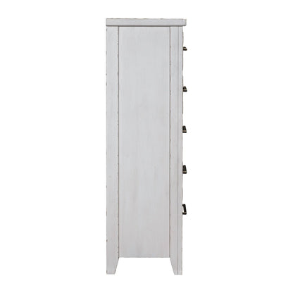 Backroads - 5 Drawer Chest - White - Hornell Furniture Outlet