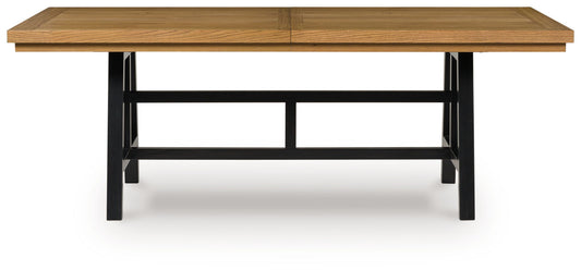 Galliden - Black / Brown - Rectangular Dining Room Extension Table - Hornell Furniture Outlet