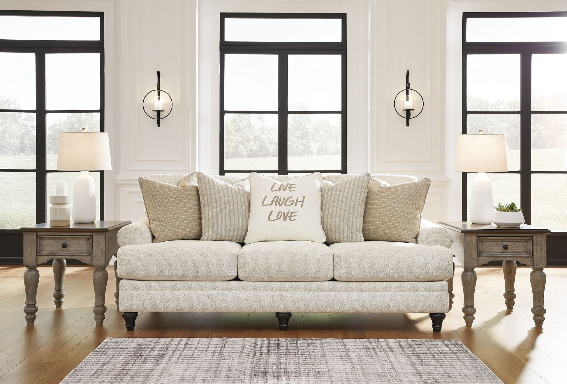Valerani - Sandstone - Sofa, Loveseat, Accent Chair - Hornell Furniture Outlet