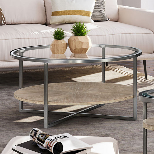 Paran Place - Round Cocktail Table - Natural - Hornell Furniture Outlet