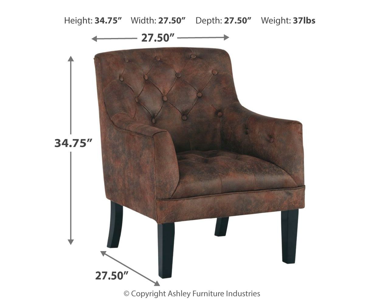 Drakelle - Mahogany - Accent Chair - Hornell Furniture Outlet
