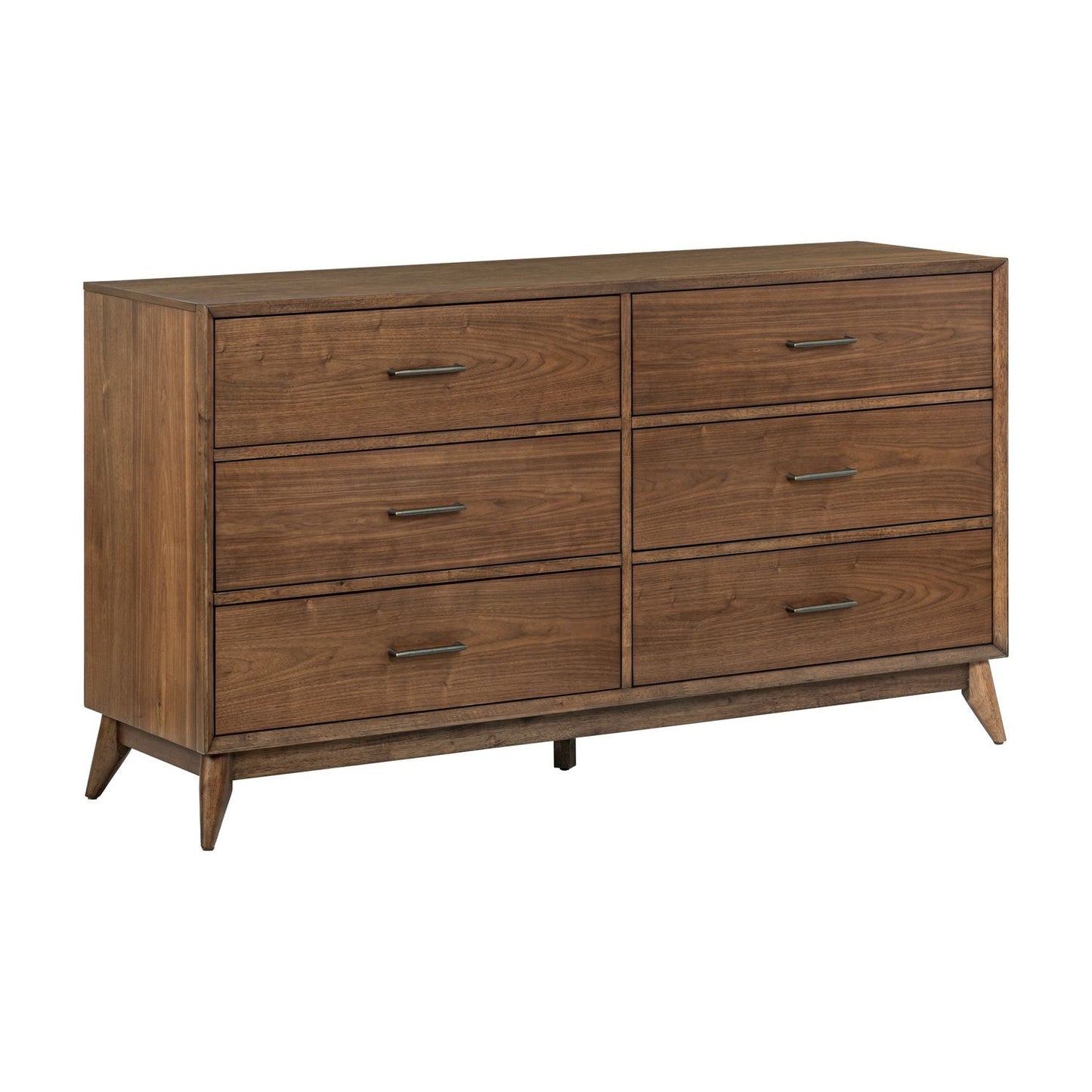Century Modern - 6 Drawer Dresser - Light Brown - Hornell Furniture Outlet