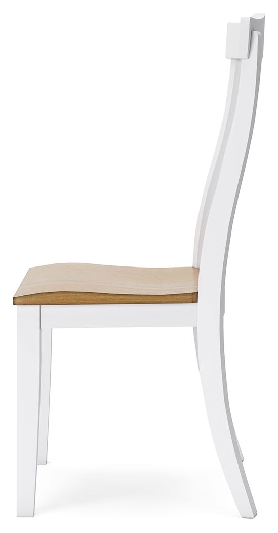 Ashbryn - White / Natural - Dining Room Side Chair (Set of 2) - Hornell Furniture Outlet