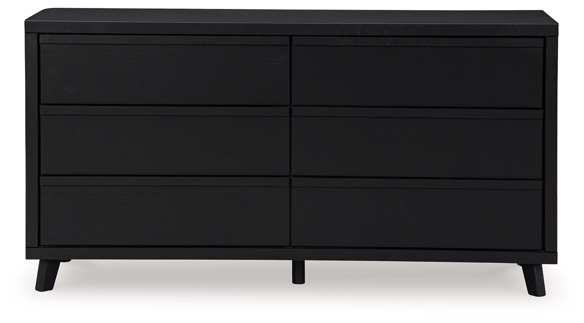 Danziar - Black - Six Drawer Dresser - Hornell Furniture Outlet