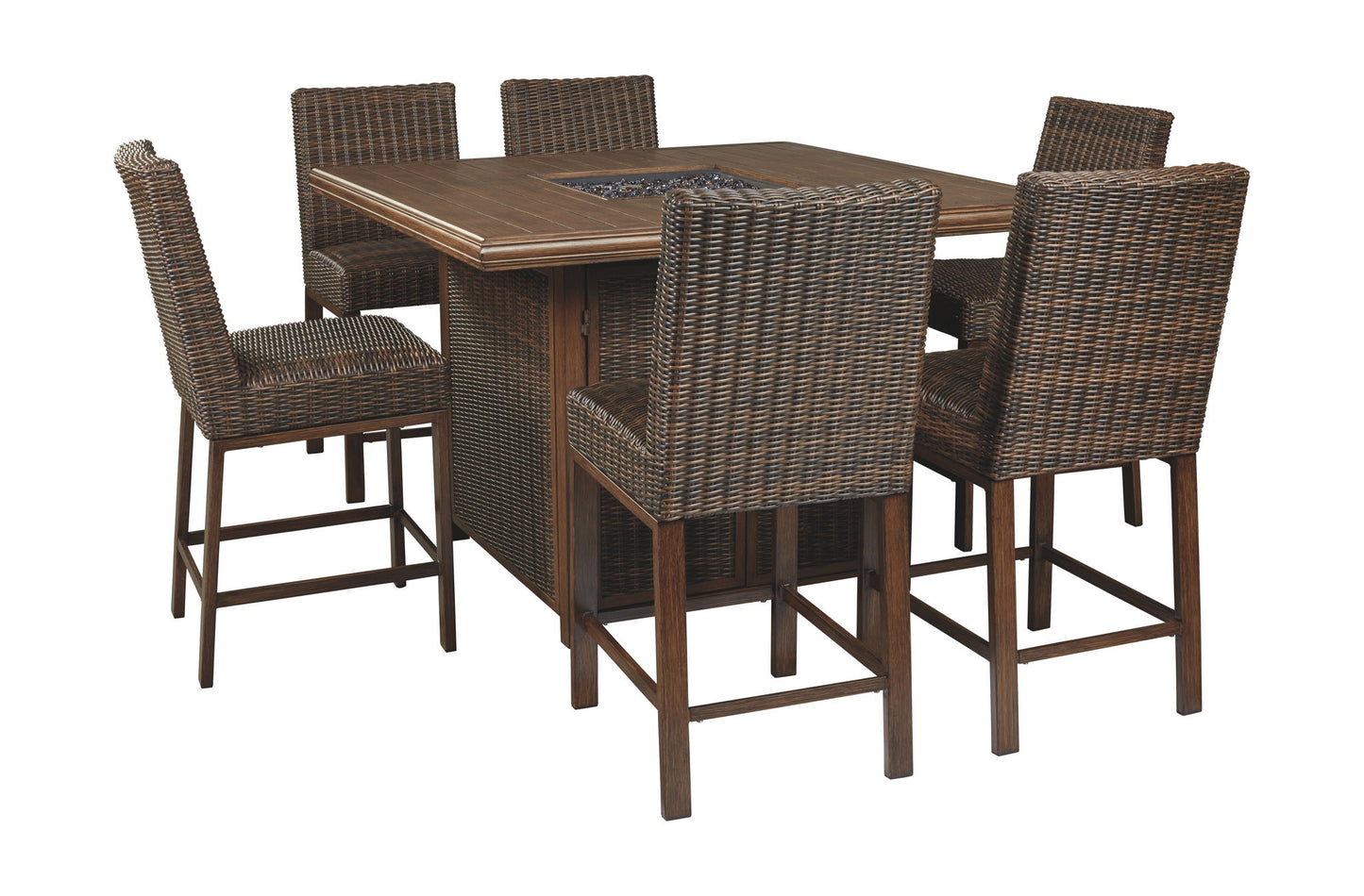 Paradise Trail - Outdoor Fire Pit Table Set - Hornell Furniture Outlet