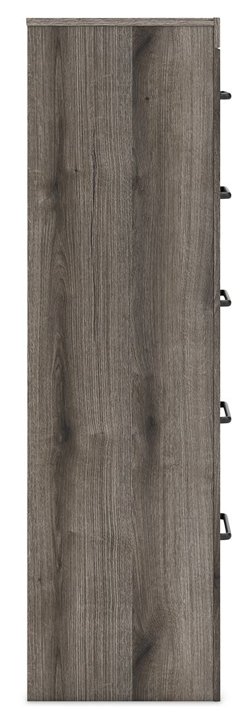 Graystorm - Brown Gray - Five Drawer Chest - Hornell Furniture Outlet