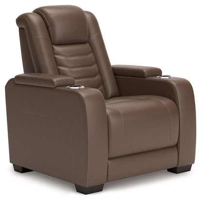 High Impact - Tobacco - Power Recliner / Adj Headrest - Hornell Furniture Outlet