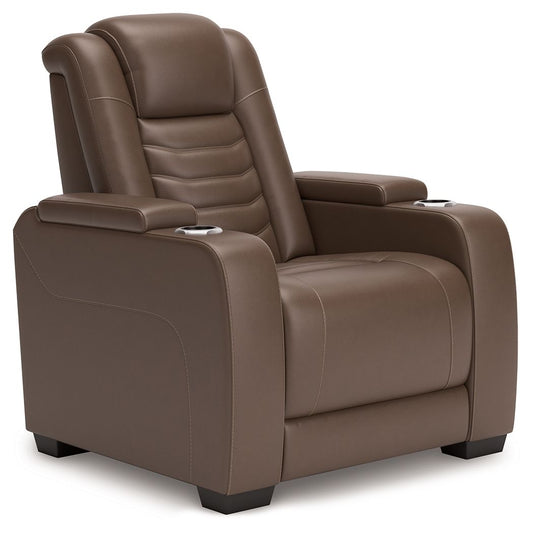High Impact - Tobacco - Power Recliner / Adj Headrest - Hornell Furniture Outlet