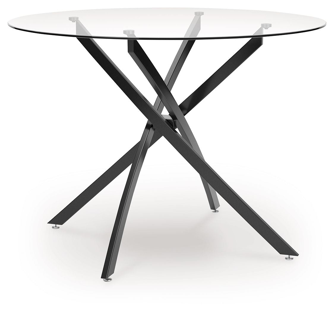 Pharwynn - 5 Pc. - Dining Room Table, 4 Side Chair - Black - Hornell Furniture Outlet