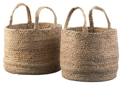 Brayton - Natural - Basket Set (Set of 2) - Hornell Furniture Outlet