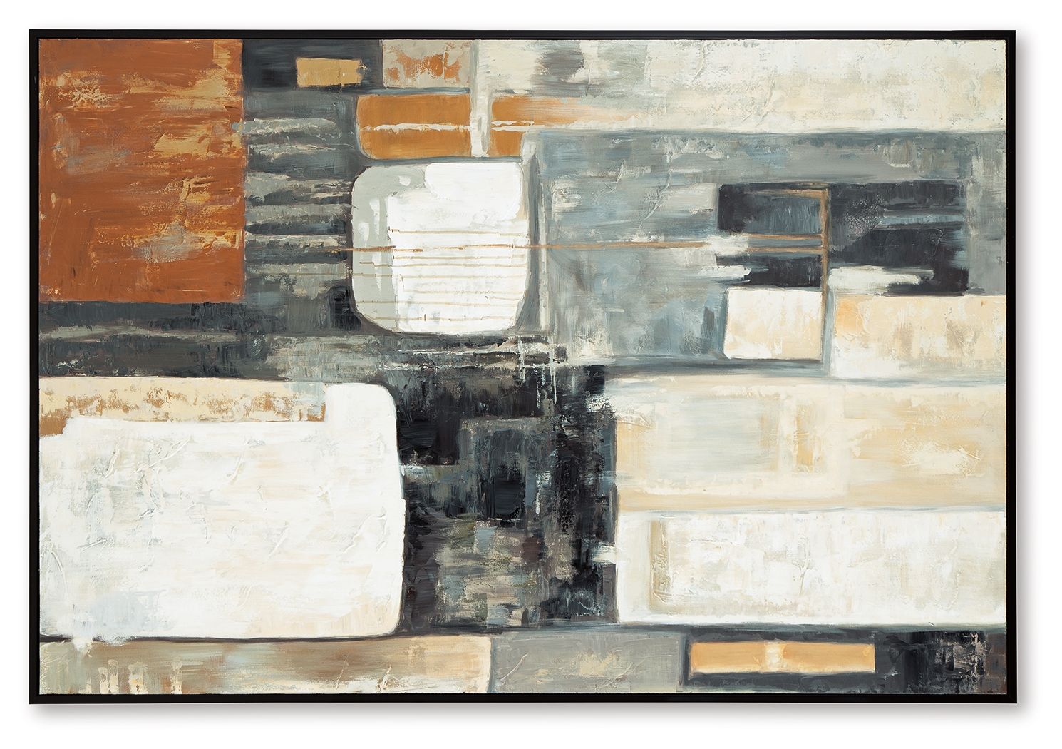 Howford - Brown / Black / Gray - Wall Art - Hornell Furniture Outlet